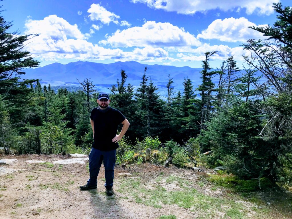 Brad with a view of Mt Washington