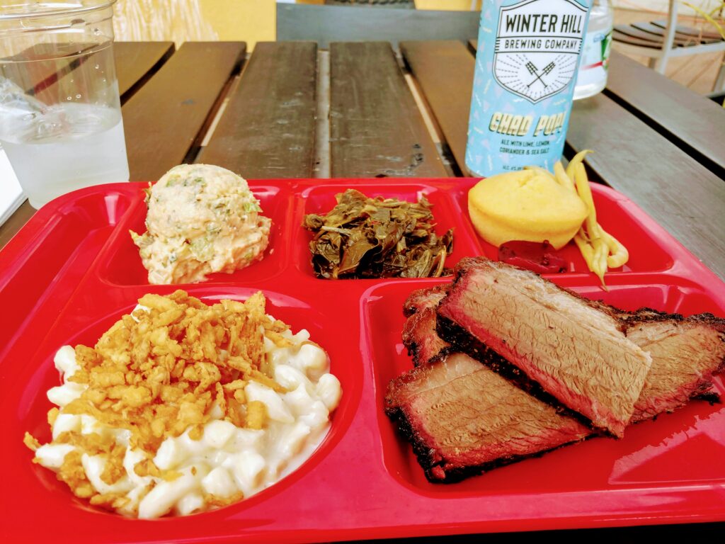 Brisket Plate from Scott Brothers at Winter Hill Brewing