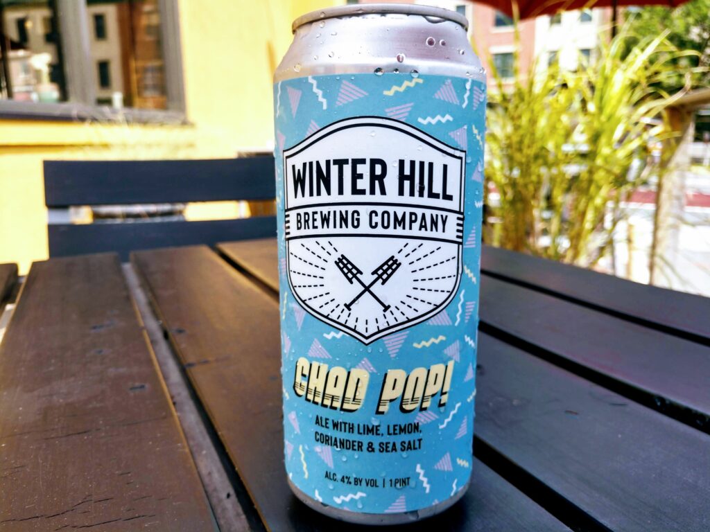 Can of Chad Pop at Winter Hill Brewing