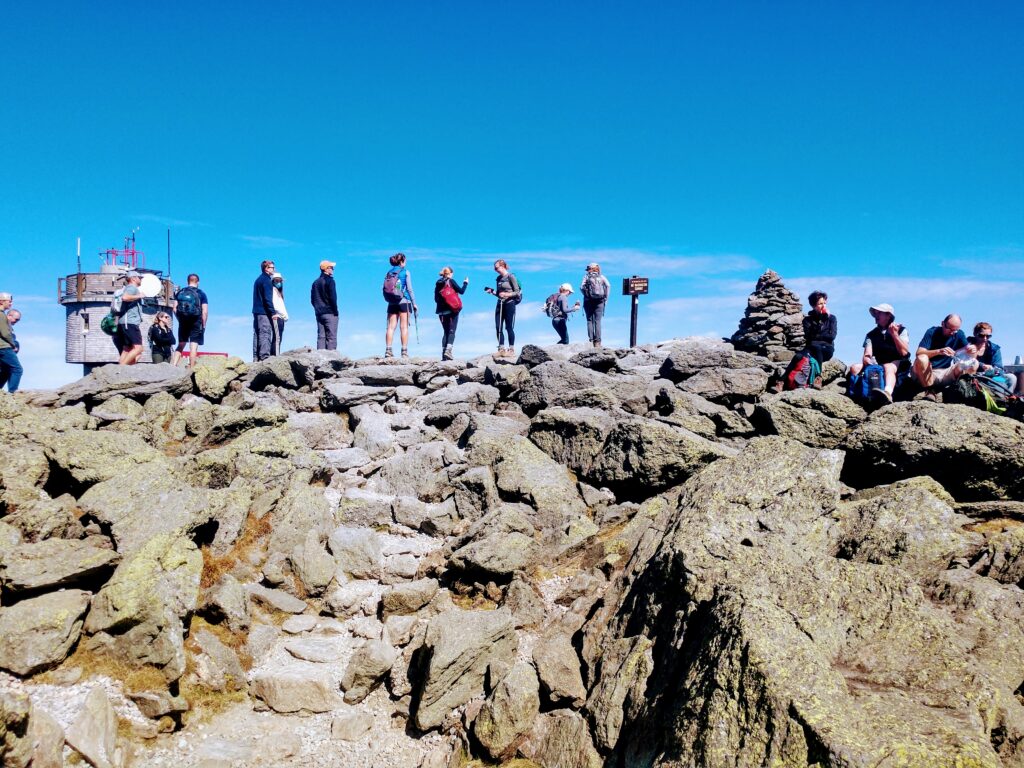 Line for a Picture with Mt Washington Summit Sign