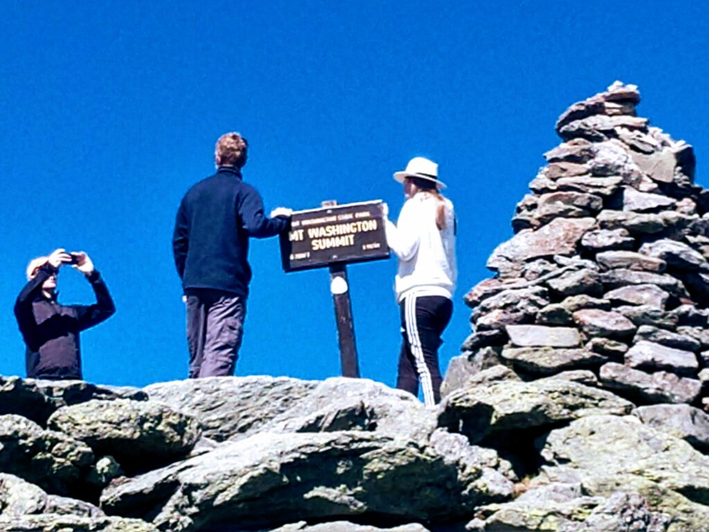 The official peak of Mt Washington