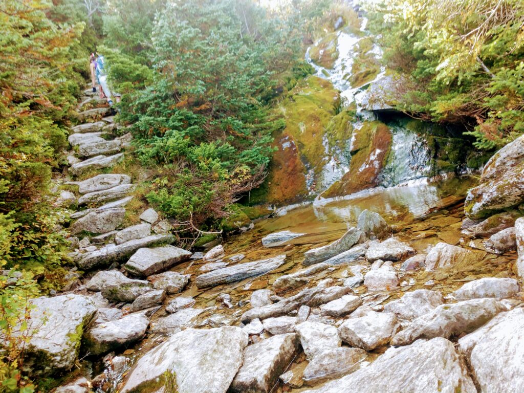 Pool and Rock Stairs up the Ammonoosuc Trail