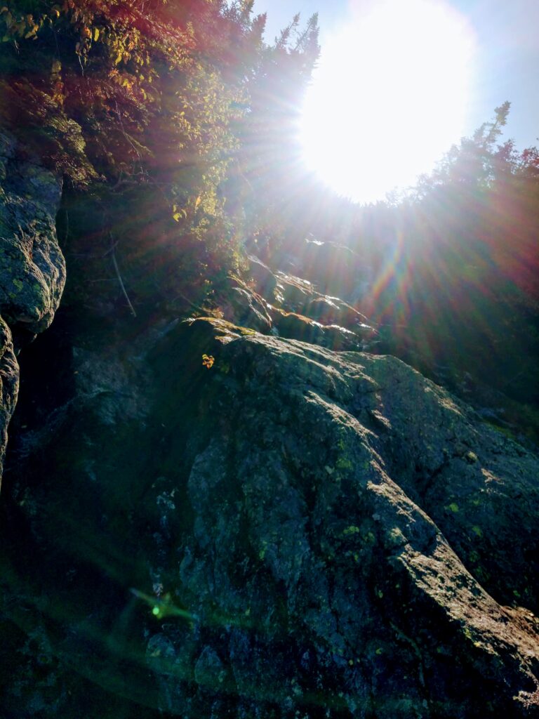 Steep climb up the Ammonoosuc Trail