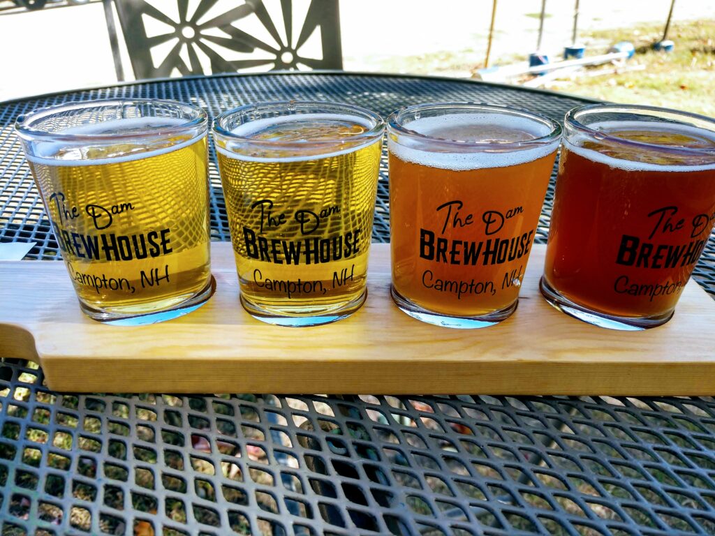 Flight of Beer at Dam Brewhouse