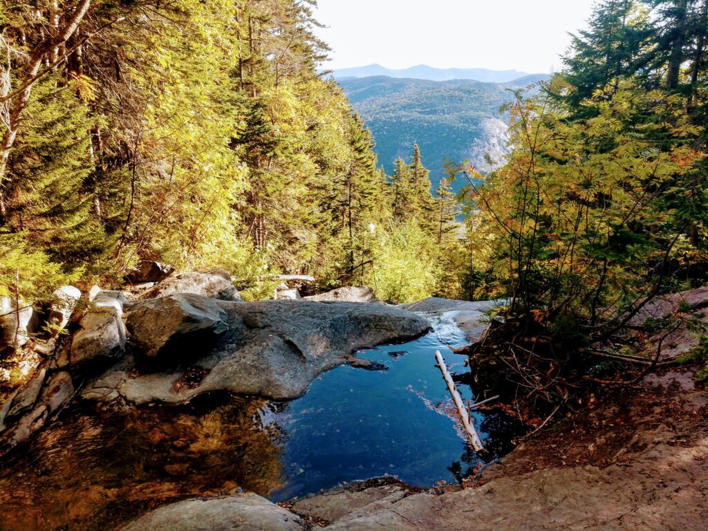 Waterfall with a View Along the Beaver Brook Trail