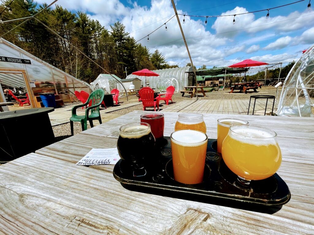 Flight of Beer at Granite Roots Brewing