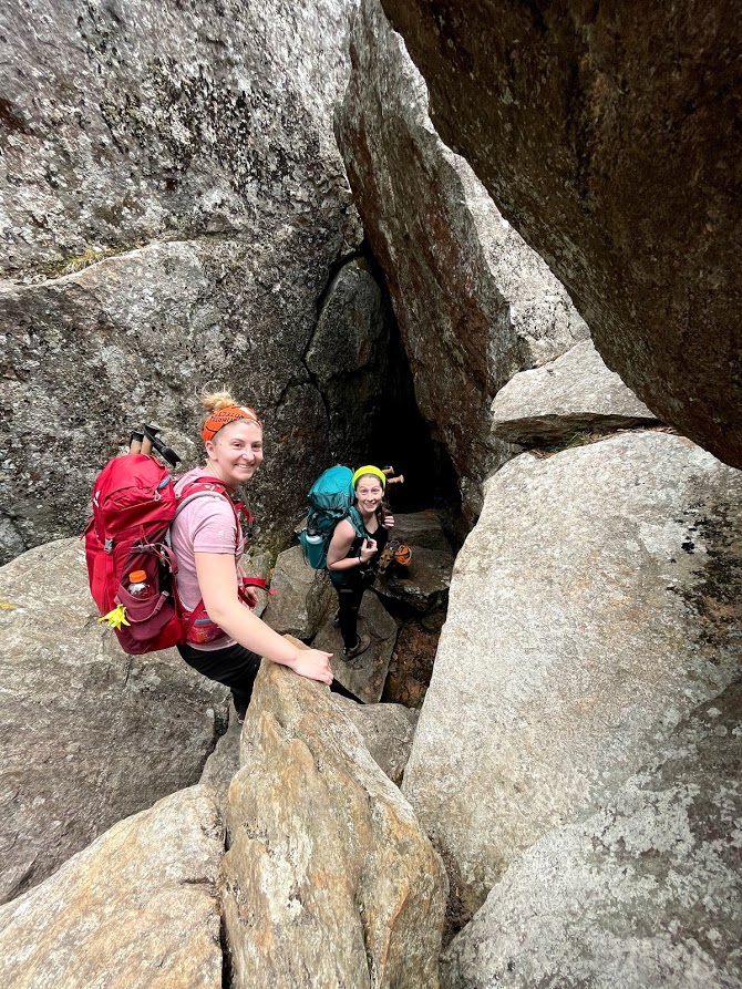 Entering the Cave Down Mt Percival