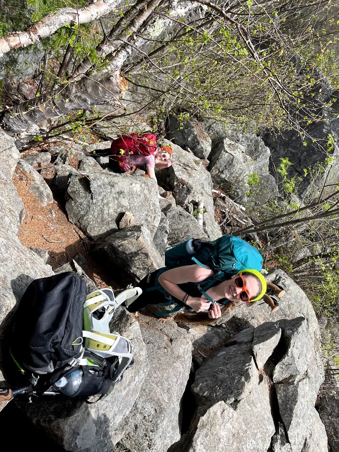 Steep Rocky Descent Down Mt Percival