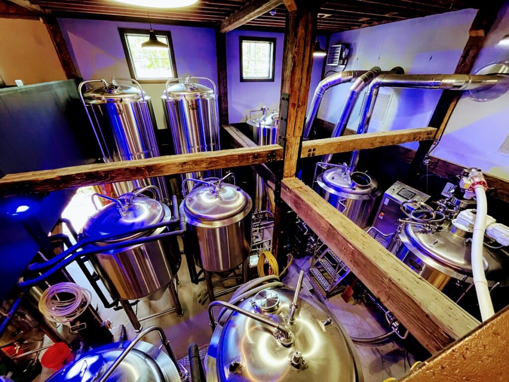 Brewing Tanks at Twin Barns Brewing