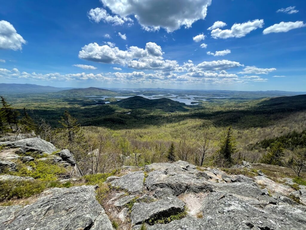 View of the Lakes Region from the top of Mt Percival